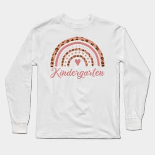 Kindergarten Leopard Rainbow Long Sleeve T-Shirt